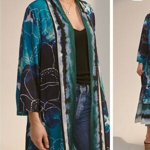 Rubina Teal and Navy Kimono